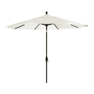 California Umbrella 11' Tahoe Series Patio Umbrella With Bronze Aluminum Pole Aluminum Ribs  Crank Lift With Pacifica Canvas Fabric