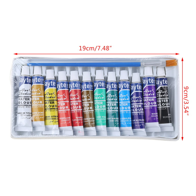 Professional Acrylic Paint Set 12/18/24 Colors 12ml Tubes Drawing