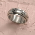 Protected By An Angel Stainless Steel Memorial Spinner Ring size 10
