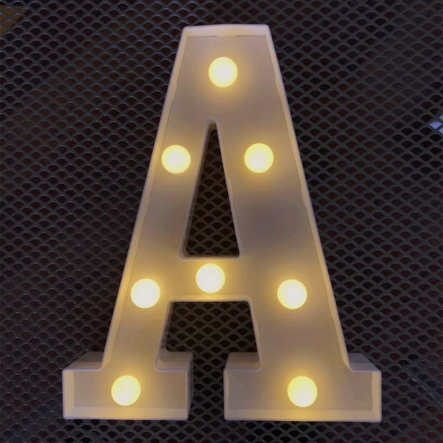 LED Marquee Letter Lights Sign, Light Up Alphabet Letter for Home Party Wedding Decoration A