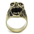 thumbnail image 3 of TK2462 - IP Antique Copper Stainless Steel Ring with Epoxy in Jet, 3 of 4