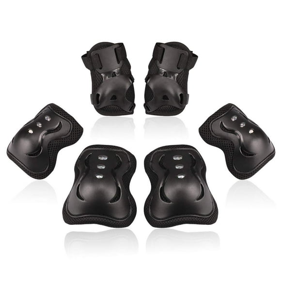 KidsYouth Knee Pad Elbow Pads guards Protective gear Set for Roller Skates cycling BMX Bike Skateboard Inline Skatings Scooter Riding Sports (Black, Small (3-8 years))