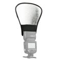 thumbnail image 1 of Zshan Reflector Portable Universal Camera Flash Reflector Speedlite Bounce Diffuser Board with Silver and White Reflective Surface Replacement for Canon Nikon Sony Godox Yongnuo, 1 of 7