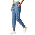 thumbnail image 5 of Besolor Track Pants Women Drawstring Elastic High Waisted Lightweight Quick Dry Workout Jogger Cinch Bottom Pant with Pockets, 5 of 7