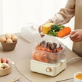 thumbnail image 3 of Factory direct supply egg steamer automatic power-off double-layer egg cooker household multi-functional stainless steel mini breakfast artifact, 3 of 3