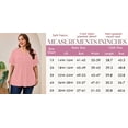thumbnail image 6 of SHOWMALL Women's Plus Size Pleated Tunic Top, Navy Blue 3X Short Sleeve Scoop Neck Shirt with Decorative Buttons, Casual Loose Fit Summer Blouse, 6 of 8