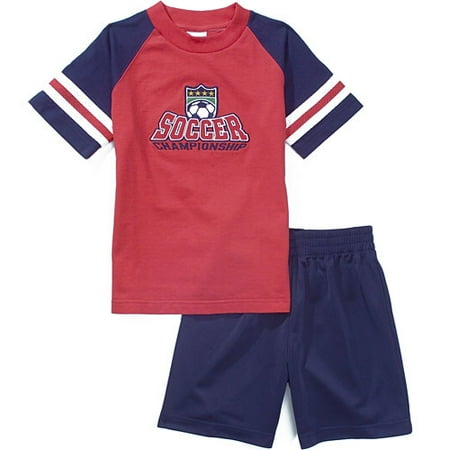 Athletic Works - Boys' Two Piece Shorts and Tee Set