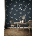 thumbnail image 4 of NextWall  Cranes Peel and Stick Wallpaper 27 in. W x 18 ft. L - Denim Blue, 4 of 7
