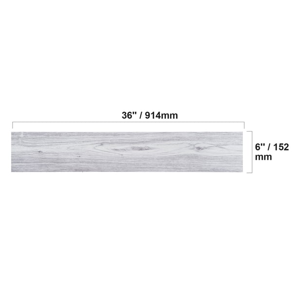 Revêtement De Sol Vinyle Autoadhésif VEVOR - 36 Planches, Motif Bois Gris, 914x152mm, épaisseur 2.5mm