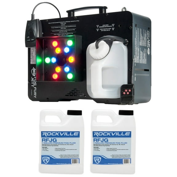 American DJ Fog Fury Jett 700W Vertical Fog Machine w/ LED DMX Remote Fog Fluid