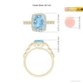 thumbnail image 4 of Angara Natural 1.85 Ct. Aquamarine with Diamond Halo Ring in 14K Yellow Gold for Women (Ring Size: 3), 4 of 9