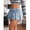 Blue, variant on Womens Pleated Denim Mini Skirt With Frayed Hem In Blue
