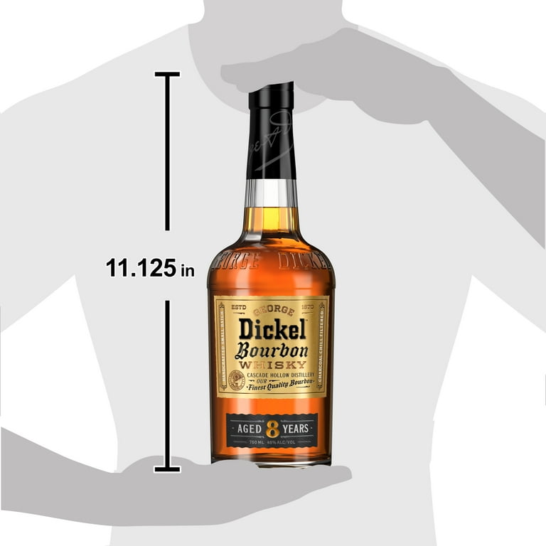 George Dickel Bourbon Whisky Aged 8 Years, 750 mL, 45% ABV George Dickel Bourbon Whisky Aged 8 Years, 750 mL, 45% ABV