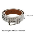 thumbnail image 5 of 2 PCS Studded Belt Punk Ratchet Waist Goth 's White, 5 of 8