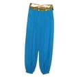 thumbnail image 3 of inhzoy Kids Girls Sequins India Arabian Belly Dance Harem Pants Stage Performance Trousers Blue 12, 3 of 7