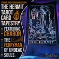 thumbnail image 2 of The Ghoulish Garb The Hermit Tarot Card Terror Tarot Shadow Edition Tapestry 60" x 50", 2 of 9