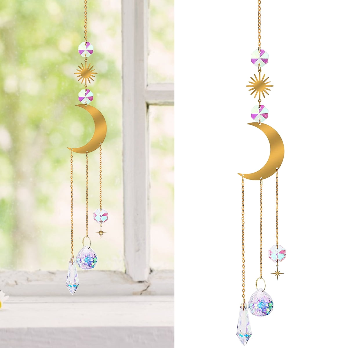 Glass Ball Suncatcher Ornament Rainbow Maker for Office Window Decoration 