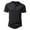 Black, variant on Meichang Mens Shirts Fashion Solid Color Muscle T Shirts Slim Fit Short Sleeve Workout T-Shirt Casual Quarter Button V Neck Tees Moisture-Wicking Performance Shirt Khaki 2XL
