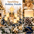 thumbnail image 7 of Angel Christmas Lighted Centerpiece with Flameless Candle Glow, Christmas Decoration with Frosted Greenery, Red Berries & Pinecones, Perfect for Home Tabletop & Holiday Gift, 10.6" x 11.8", 7 of 7