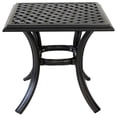 thumbnail image 2 of Benjara 22" Wynn Outdoor Patio Metal End Table- Pattern Top- Black, 2 of 5