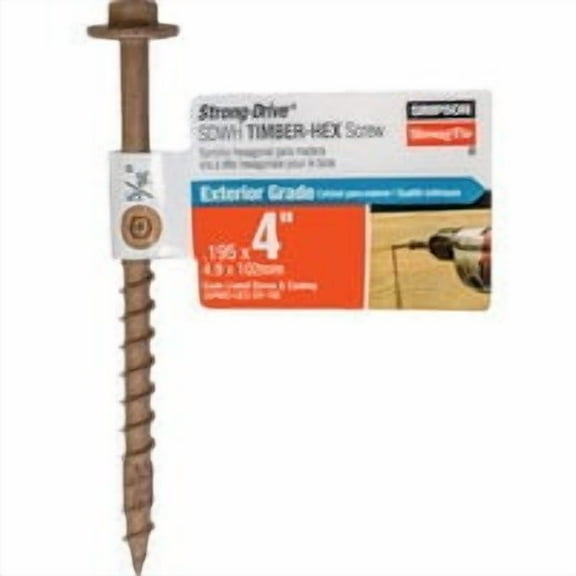 Simpson Strong-Tie 4" Struc Flag Hx Screw SDWH19400DB-RP1