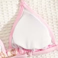 thumbnail image 6 of CUZIBR Girls Swimsuit Two Piece Solid Color Bikini Set Adjustable Spaghetti Strap Tops And Bottom Swimwear For Ages 7 Bathing Suit,Pink,7-8 Years, 6 of 6