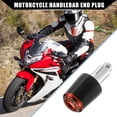 thumbnail image 3 of Unique Bargains 2 Pcs Motorcycle Handlebar End Plug for Honda CBR250R CBR300R CBR400R CBR600RR 7/8" 22mm Black Orange, 3 of 6