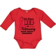 thumbnail image 3 of Inktastic Heart Health Awareness We Wear Red in February Boys or Girls Long Sleeve Baby Bodysuit, 3 of 5