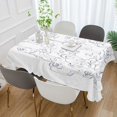 thumbnail image 5 of SKYSONIC Chinese Style Tablecloth Waterproof Washable Polyester Square Table Cover Durable Tablecloth for Kitchen Dining Table Party Decor (54 X 72 Inch), 5 of 7