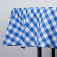 thumbnail image 2 of BalsaCircle 90" Gingham Checkered Polyester Tablecloth Blue and White, 2 of 6
