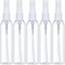 ACDANC 100ml /3.4 oz. Spray Bottles, 5 Pack, Empty Plastic Clear Small Travel Bottles with Fine Mist Sprayer for Makeup Cosmetic Containers