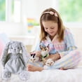 thumbnail image 4 of Conejito De Peluche Juguetes De Peluche Conejo De Peluche De Juguete 30 CM Conejito De Peluche Animal Juguetes De Peluche Suave Encantador Vestido Gris Conejito Twist Flor Conejo, 4 of 8
