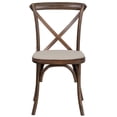 thumbnail image 4 of BizChair 2 Pk. Stackable Early American Wood Cross Back Chair with Cushion, 4 of 12