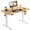 Oak, variant on Electric Adjustable Height Standing Desk - 48 x 24 inch Sit to Stand Up Desk with Splice Board,Black