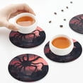 thumbnail image 4 of Leather Coasters with Heat-resistant for Drinks, Giant Monster Over City -标题2 Round Shape, 4 of 5