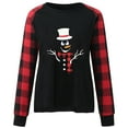 thumbnail image 4 of IROINNID Christmas Shirts for Women Classic Crewneck Plaid Pullover New Year Print Long Sleeve Blouse Tops,Black, 4 of 5