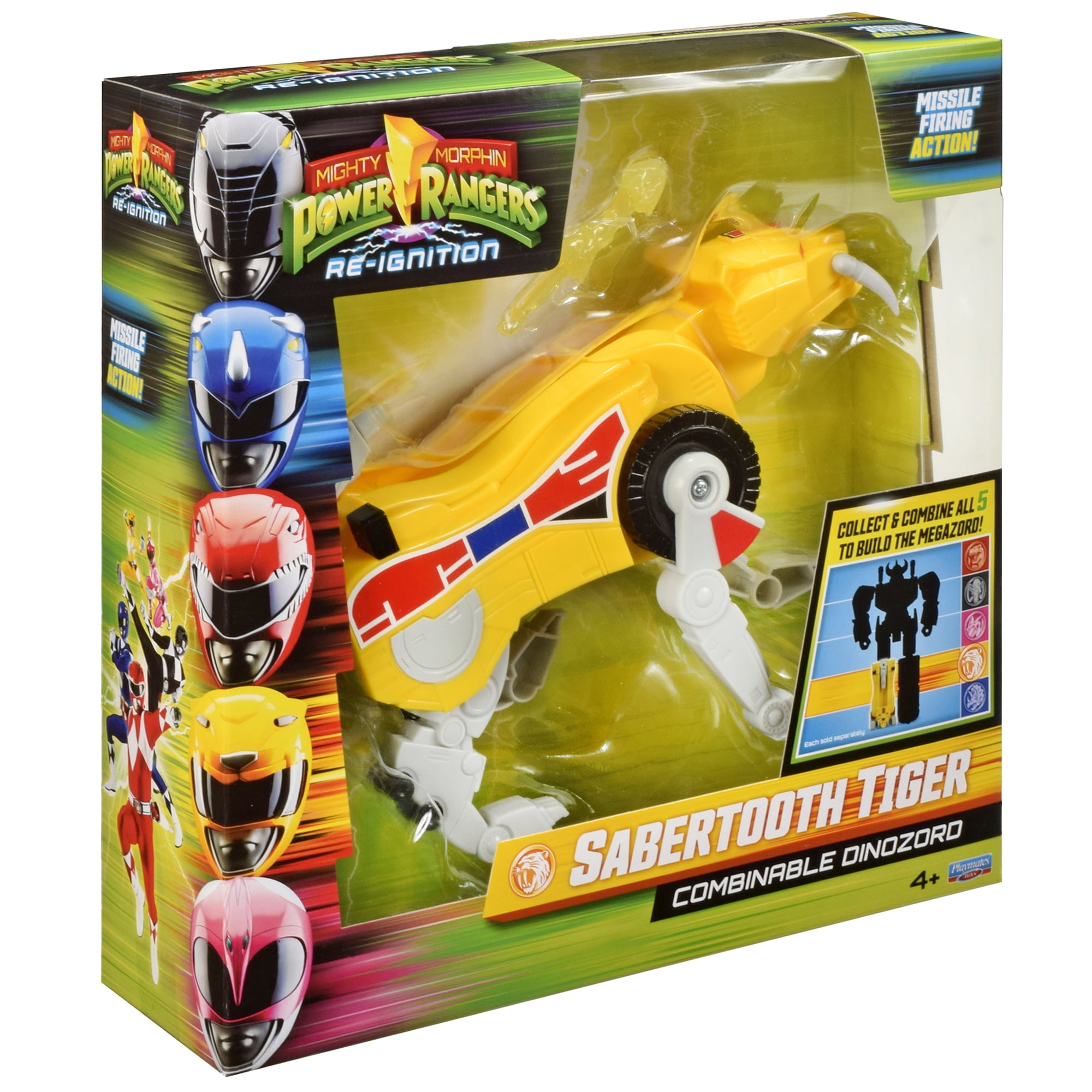 Mighty Morphin Power Rangers: Re-Ignition - Sabertooth Tiger Combinable Dinozord for kids 4+ by Playmates Toys