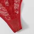 thumbnail image 5 of HUPOM Seamless Underwear For Women Womens Silk Panties Medium waist Elastic Waist Solid Thong Red S, 5 of 5