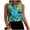 A519 Multicolor, variant on Blouse for Women Lapel V Neck Sleeveless Classic Loose Fit Plaid Checkered Print Soft Breathable Summer Office Button Down Top