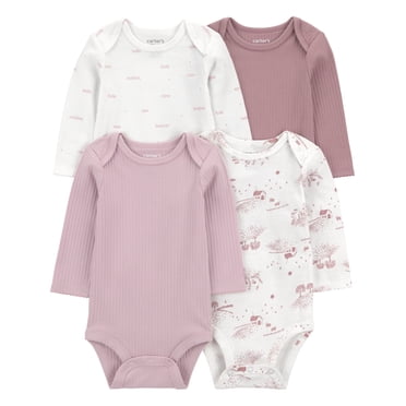 Carter's Child of Mine Baby Bodysuits, 4-Pack, Sizes Preemie-18 Months