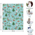 thumbnail image 4 of Blue Christmas Dinosaurs Snowmen Pattern Blanket,Comfortable Soft Lamb Wool Throw Blanket,All Season,Warm Lightweight Blankets for Sofa Bed Couch Living Room Chair,30"x40", 4 of 4