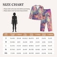 thumbnail image 4 of Yiaed Colorful Cloud White Horse Print Pajamas Women's Long Sleeve Sleepwear Soft Button Down Loungewear Pjs Lounge Set Nightwear Womens Pajama Pants-Large, 4 of 7