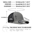 thumbnail image 4 of Gorra MEGOTEKO Jesús Cruz de 3 Clavos Cristiana Plata Negra, 4 of 7