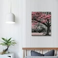thumbnail image 4 of Feiri  Pink Tree Canvas Wall Art Pink and Grey Room Decor Cherry Blossom Wall Art Modern Art Framed Ready to Hang Living Room Wall Decor 16x20 in, 4 of 5