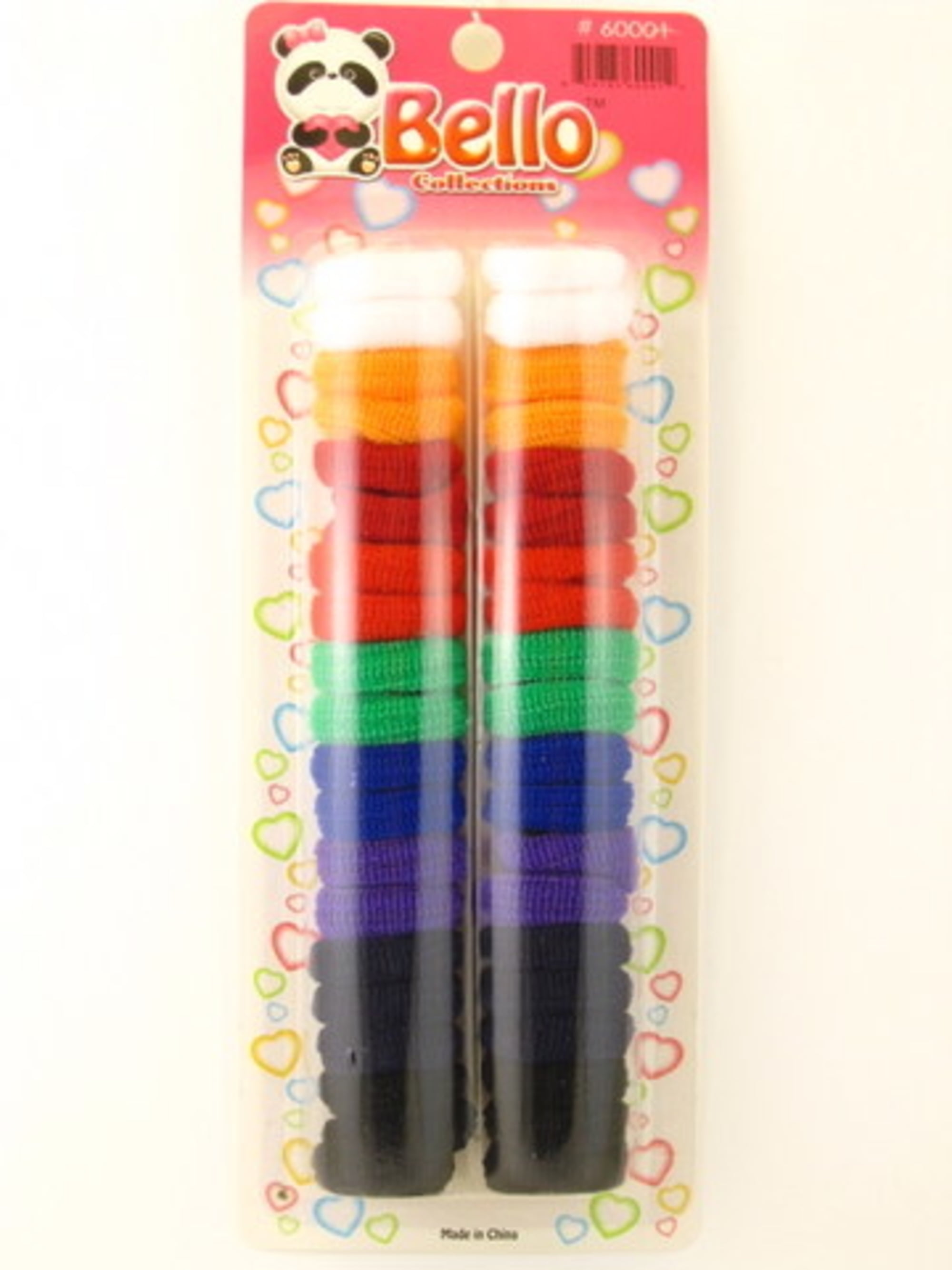 Dsk Bello Assorted Color Large Terry Ponytail Holder Elastics  - 40 Pcs
