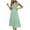 Green, variant on Summer Fashion Plus Size Spring Dresses for Women 2026 Casual Round-Neck Short Sleeve Solid Color High Waist
