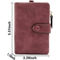 thumbnail image 4 of Womens Small Leather Wallet, RFID Bifold Ladies Wristlet with Card Slots id Window Zipper Coin Purse, 4 of 4