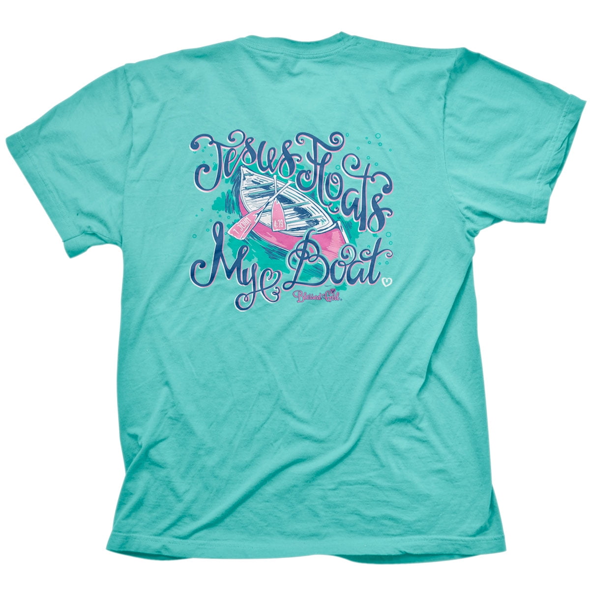 Blessed Girl Blessed Girl Women's TShirt My Boat Turquoise 2X