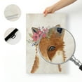 thumbnail image 6 of WFSposter Cute Safari Animal Art Print Posters Retro Fox Wall Art Animal Portrait Painting Funny Fox Wearing a Wreath Picture Decor Animal Collections for Nursery Kid's Bedroom Home Decoration 12x16", 6 of 7