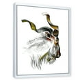 thumbnail image 3 of Designart 'Black and White Portrait Of Goat II' Farmhouse Framed Canvas Wall Art Print, 3 of 5